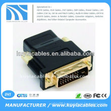 Gold DVI Male to HDMI Female Adapter /Converter